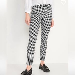 Womens Old Navy Pixie Skinny High Rise Gingham Plaid Pants